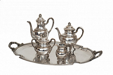 Sheffield tea and coffee service with tray, 19th century