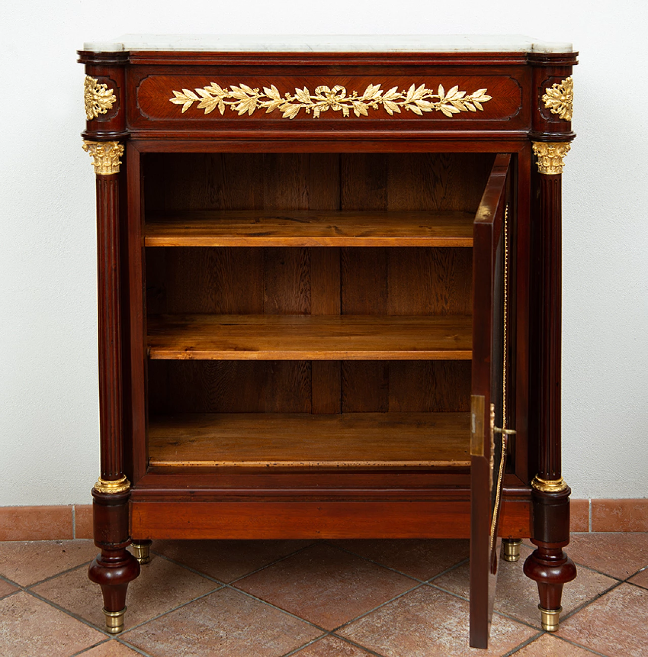 Napoleon III sideboard in Vernis Martin style painted wood, 19th century 6