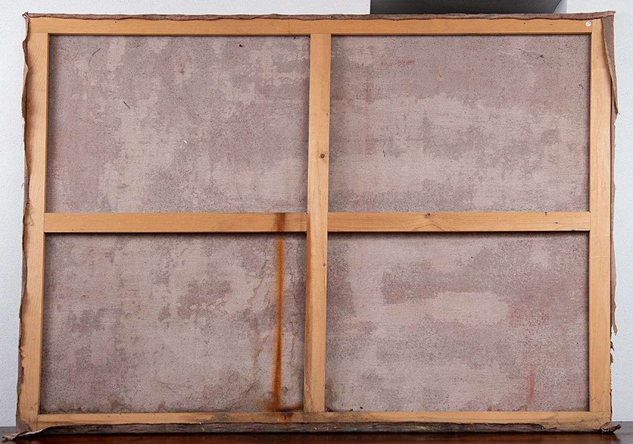 Neoclassical scene with figures, oil painting on canvas, early 20th century 5