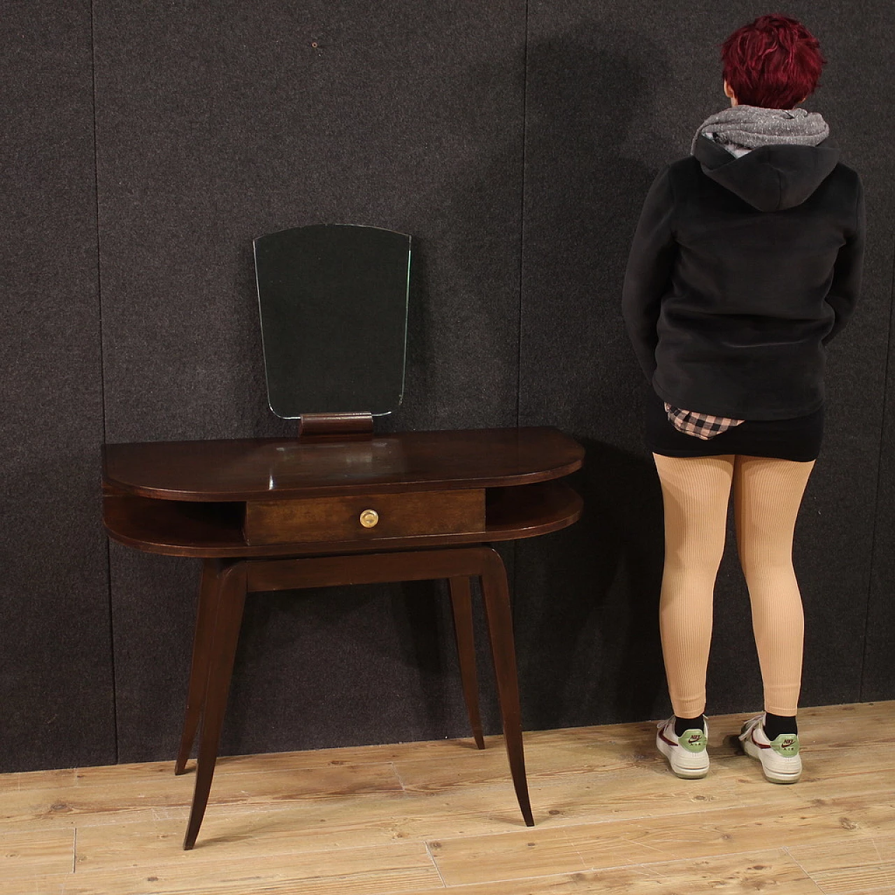 Mahogany dressing table with mirror, 1950s 3