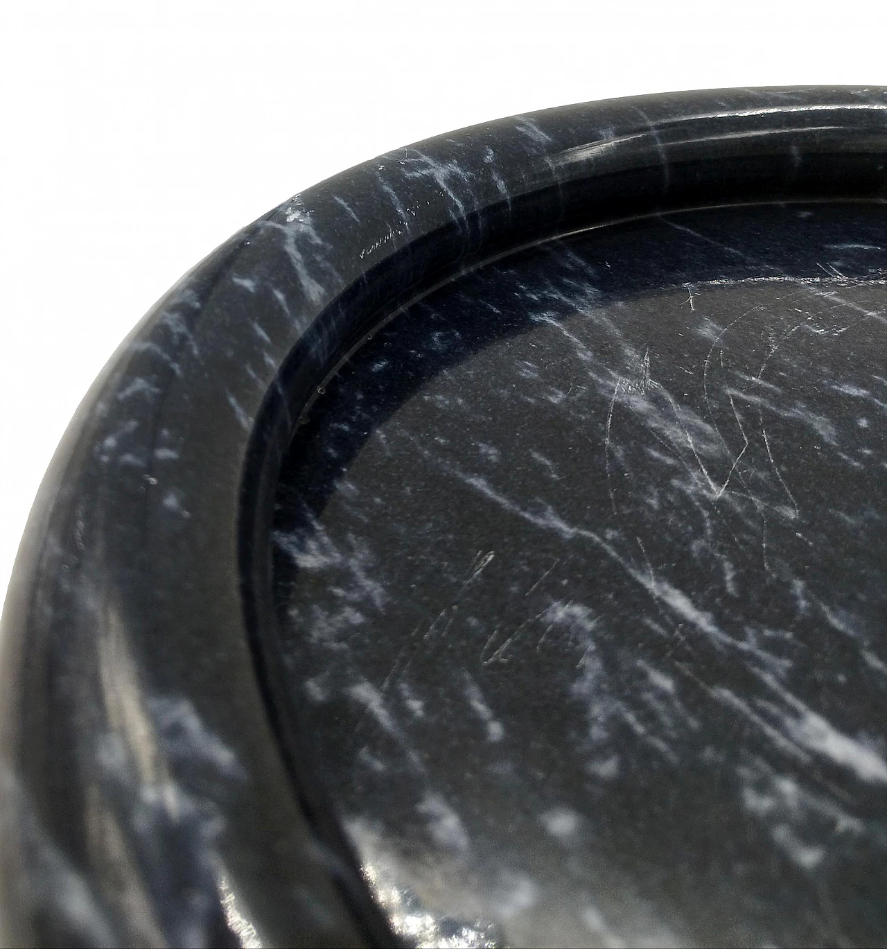 Black marble ashtray by Sergio Asti for Up & Up, 1970s 2