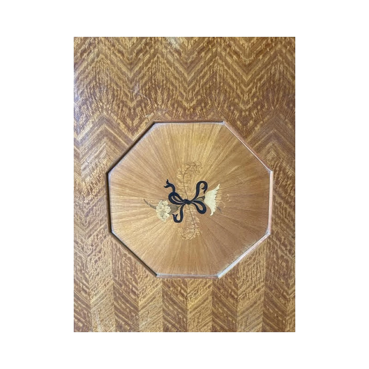 Armadio a quattro ante placcato in legno di citronnier a spina, anni '40 4