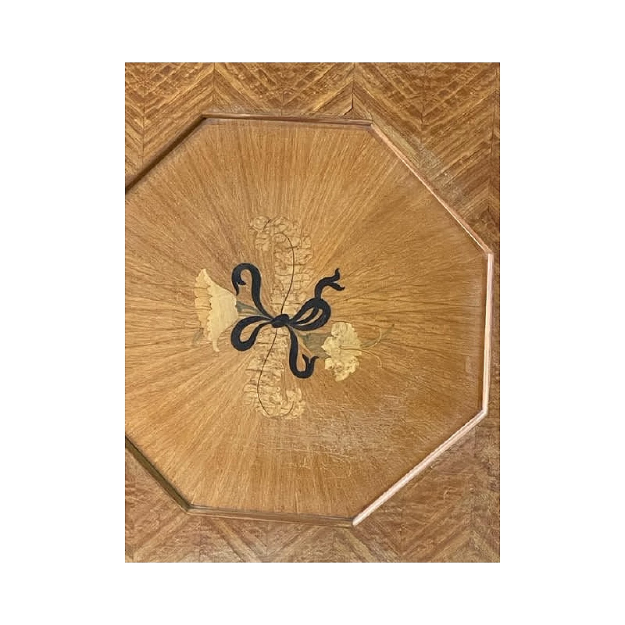 Armadio a quattro ante placcato in legno di citronnier a spina, anni '40 6