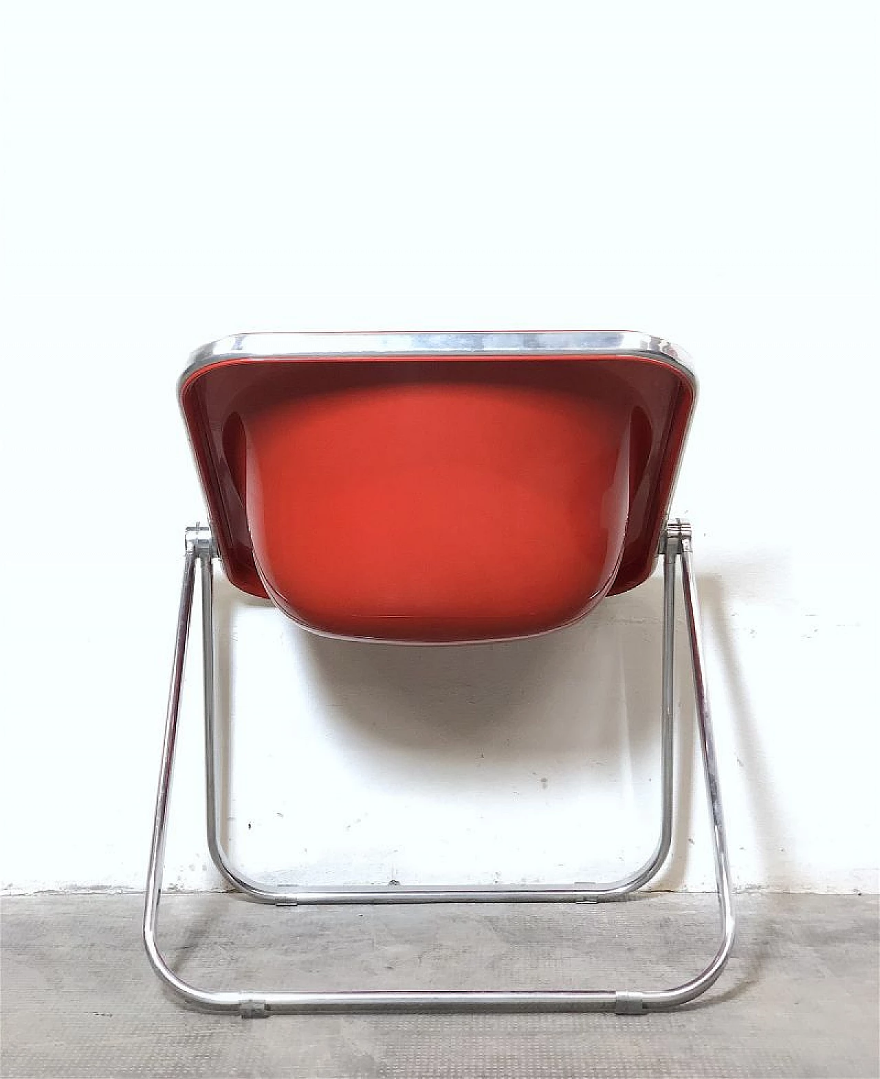 Red Plona armchair by Giancarlo Piretti for Anonima Castelli, 1970s 8