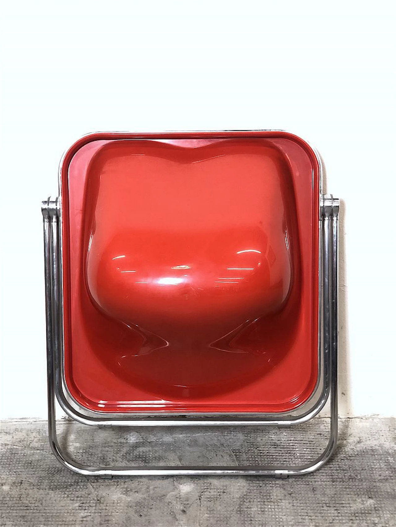 Red Plona armchair by Giancarlo Piretti for Anonima Castelli, 1970s 14