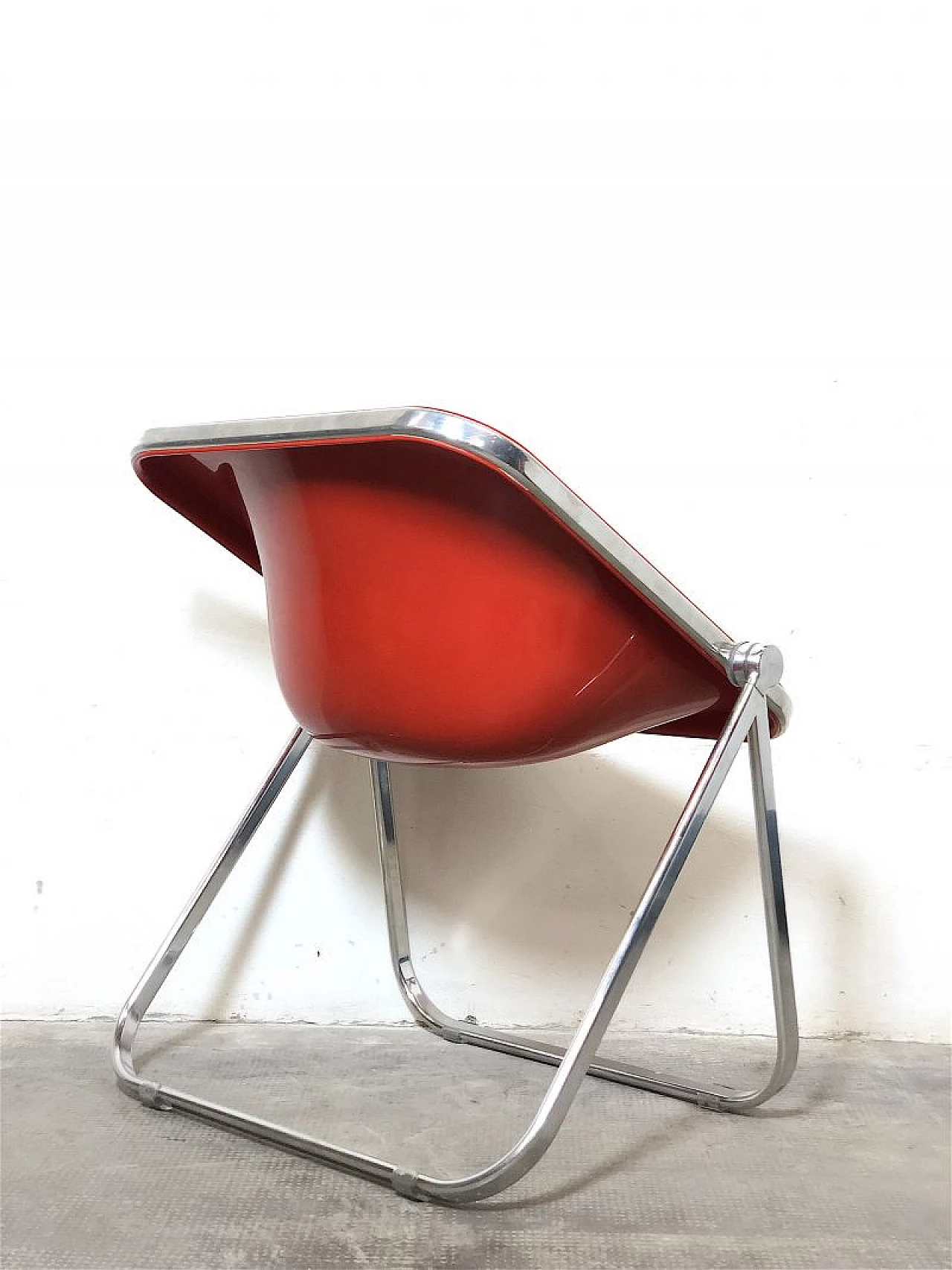 Red Plona armchair by Giancarlo Piretti for Anonima Castelli, 1970s 15
