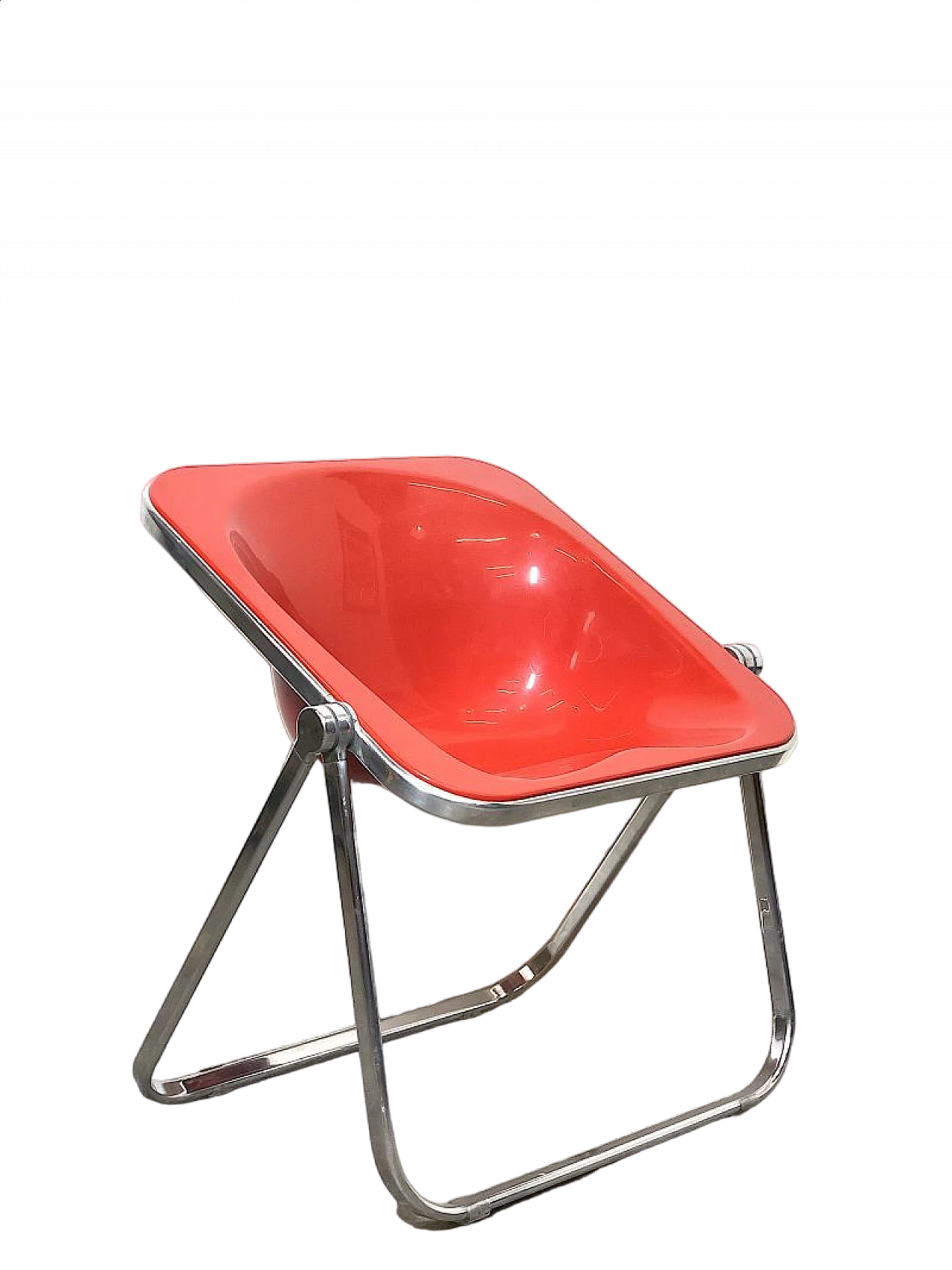 Red Plona armchair by Giancarlo Piretti for Anonima Castelli, 1970s 16
