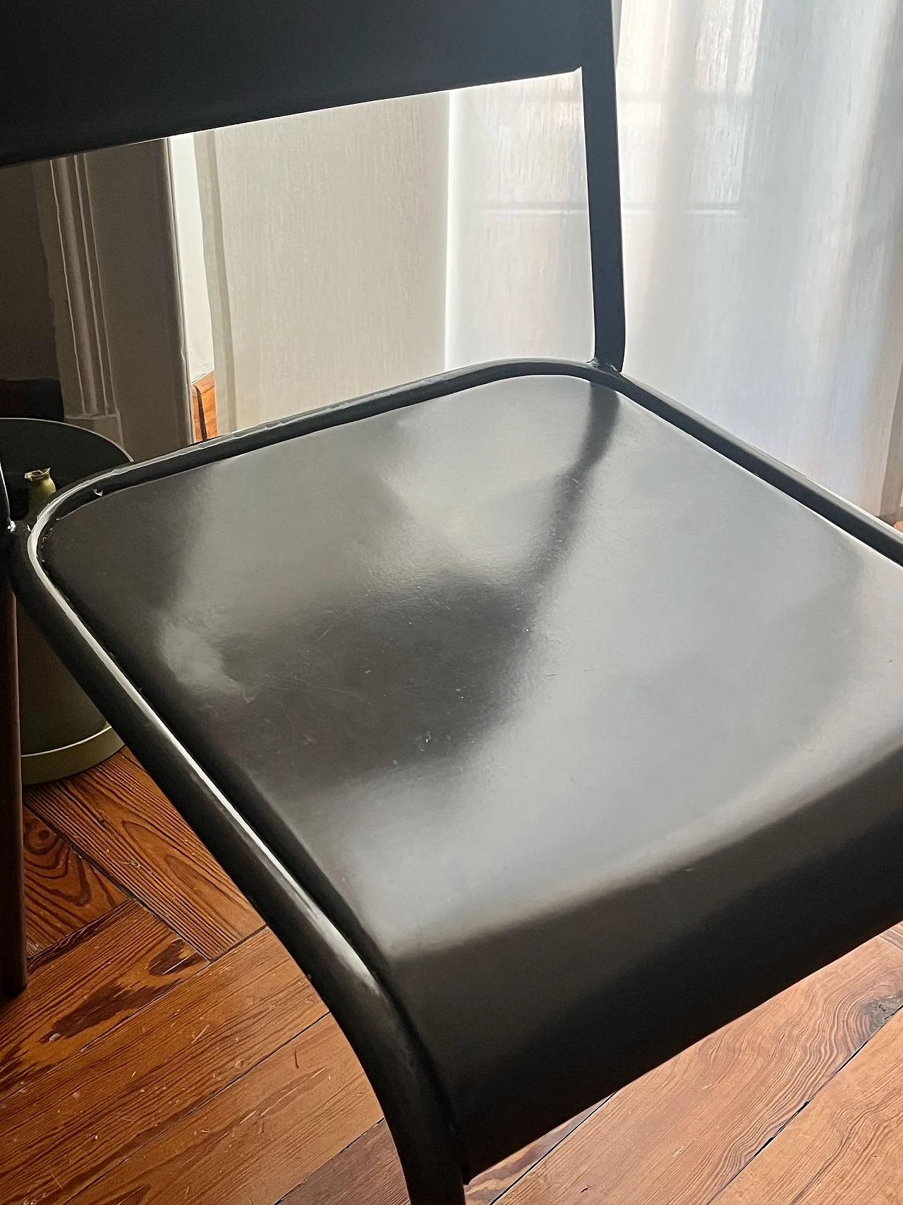 Gray wrought iron chair 4