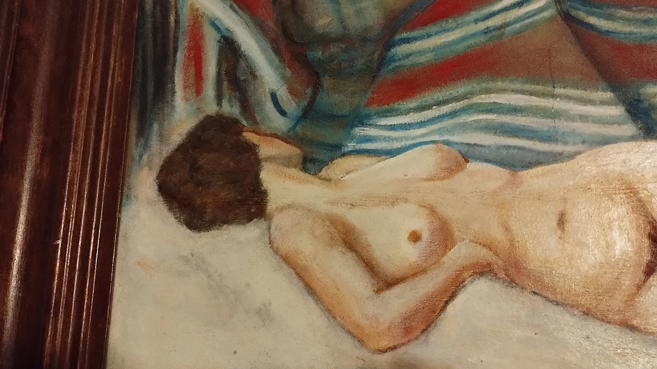 Oil on canvas Female nude by Galan, 1980s 14