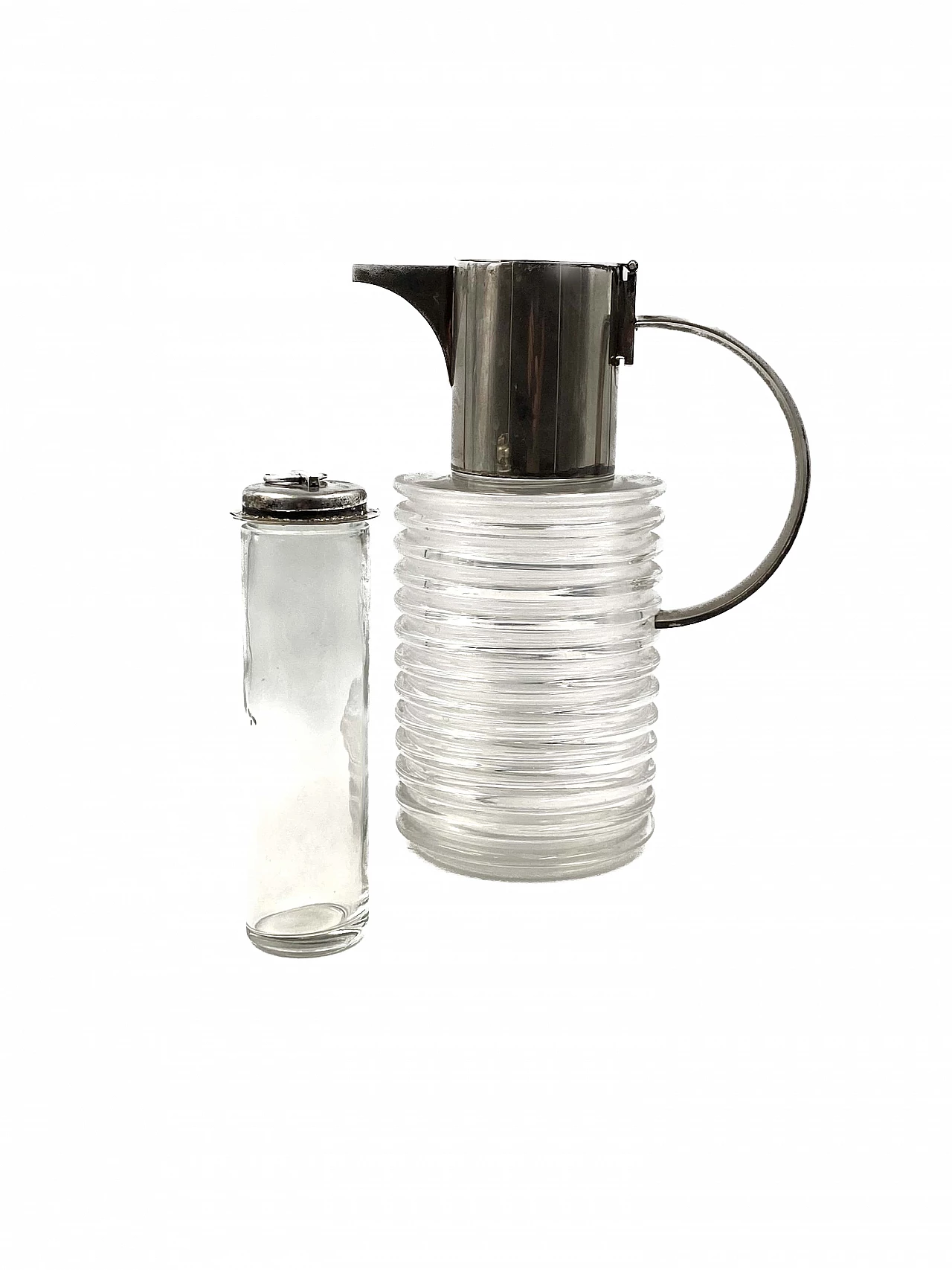 Onde glass and silver jug by Sergio Asti for Arnolfo di Cambio, 1968 14