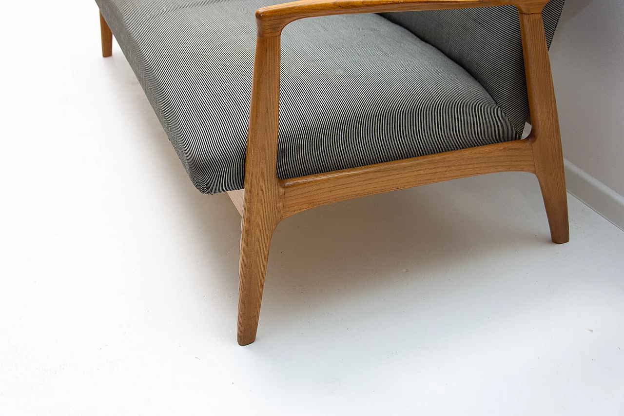 Scandinavian style sofa in bent beech and fabric by Krásná Jizba, 1960s 8