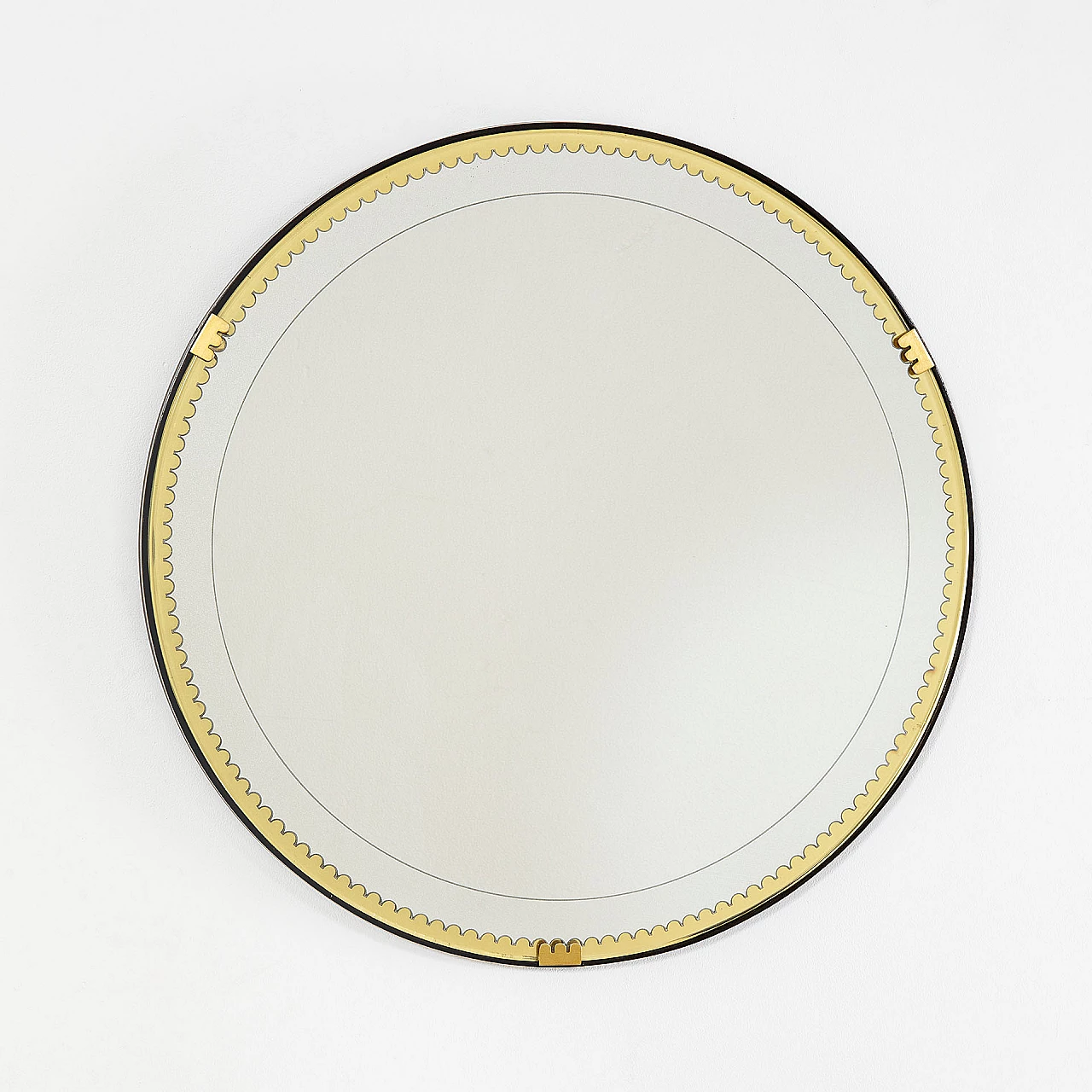 Mirror with copper frame by Pietro Chiesa for Galvanit Fontana, 1940s 1
