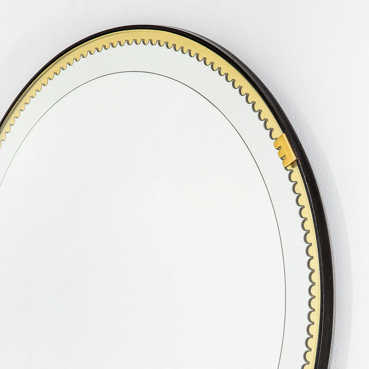 Mirror with copper frame by Pietro Chiesa for Galvanit Fontana, 1940s 3
