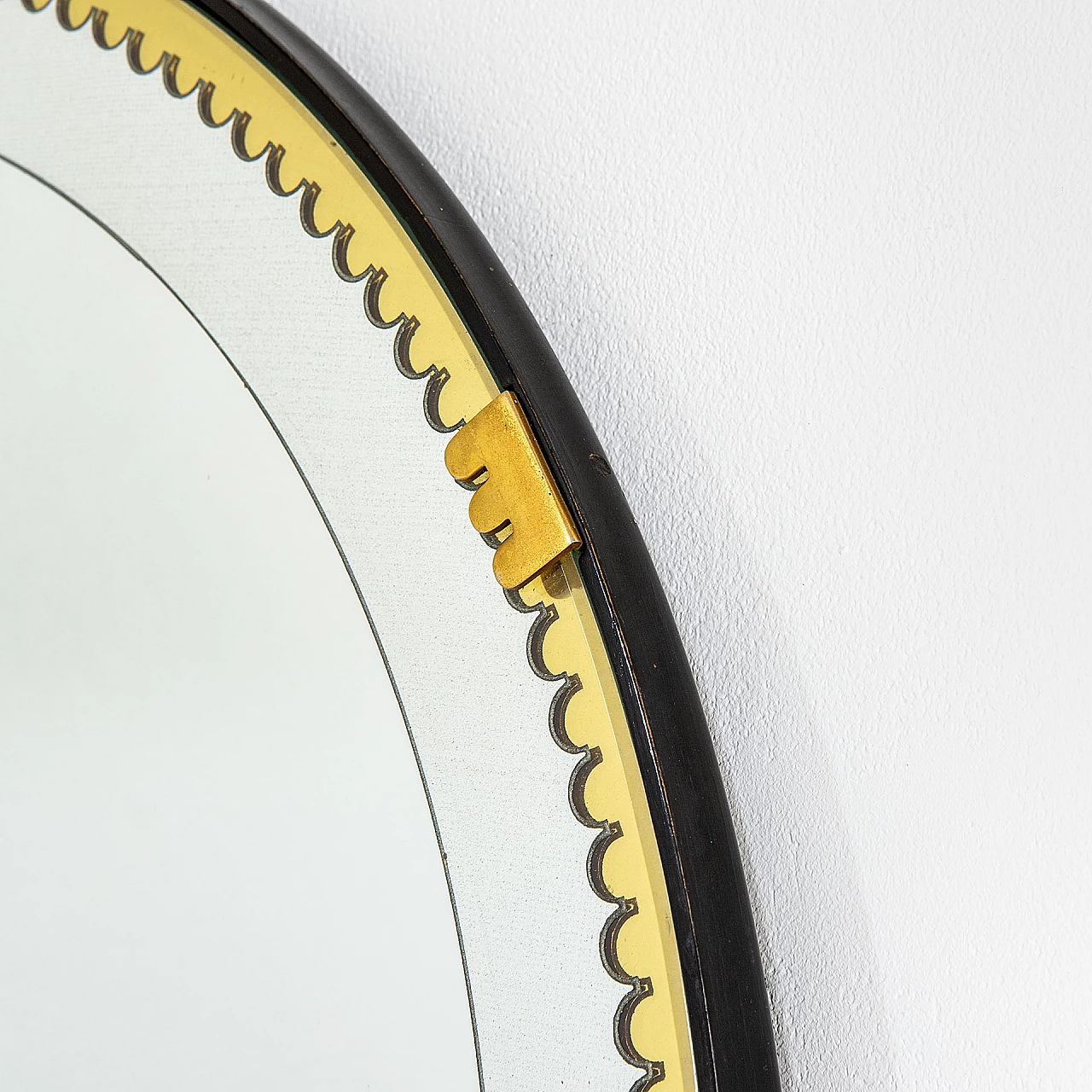 Mirror with copper frame by Pietro Chiesa for Galvanit Fontana, 1940s 5