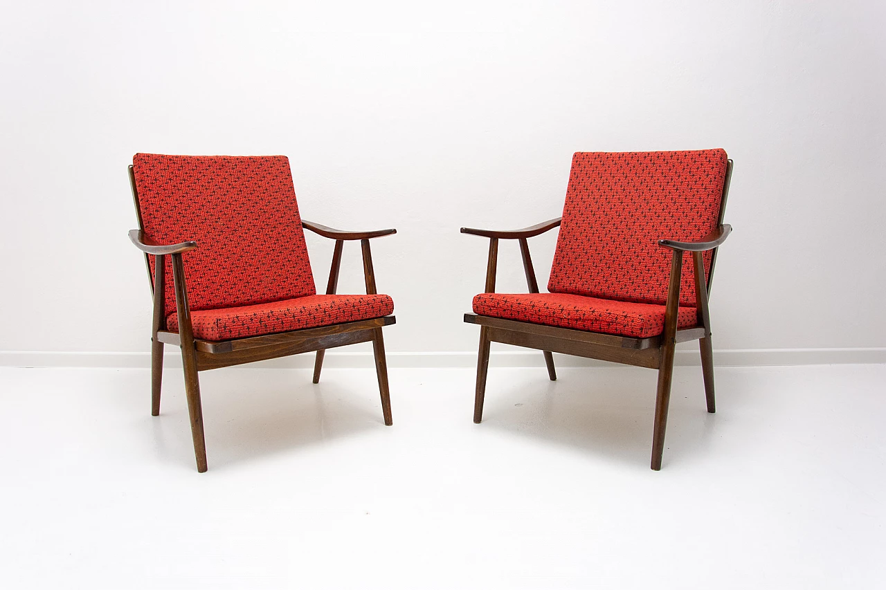 Pair of armchairs by Jaroslav Smidek for TON, 1970s 2