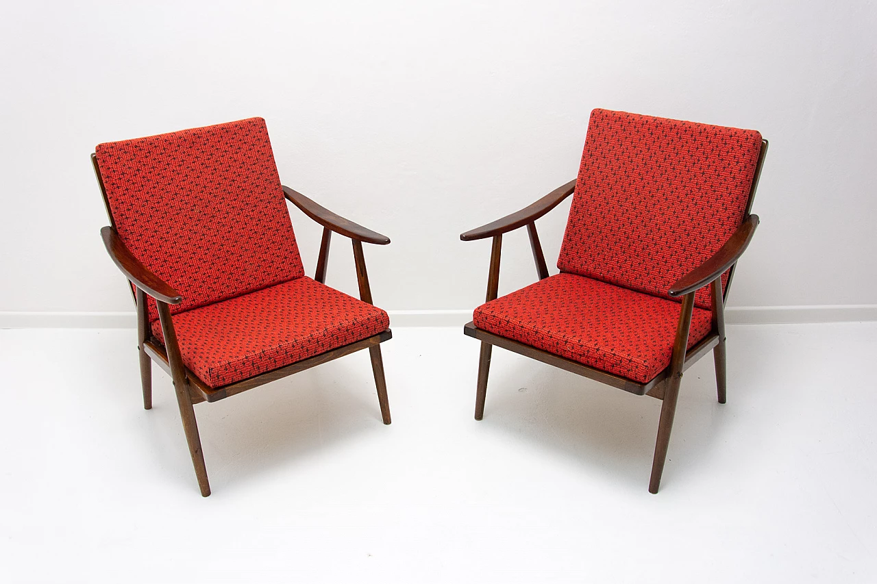 Pair of armchairs by Jaroslav Smidek for TON, 1970s 3