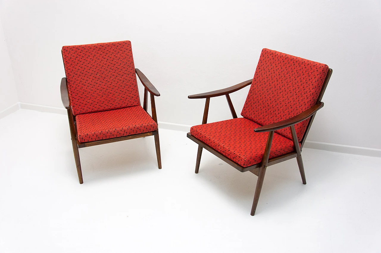 Pair of armchairs by Jaroslav Smidek for TON, 1970s 4