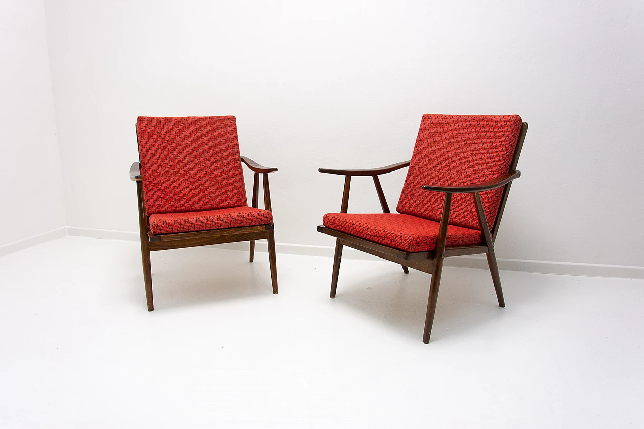Pair of armchairs by Jaroslav Smidek for TON, 1970s 5