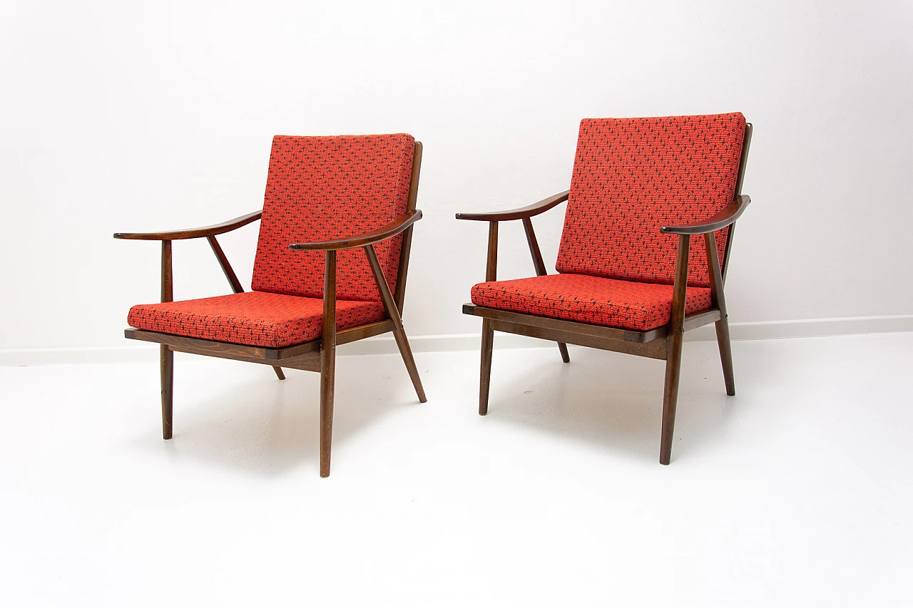 Pair of armchairs by Jaroslav Smidek for TON, 1970s 8