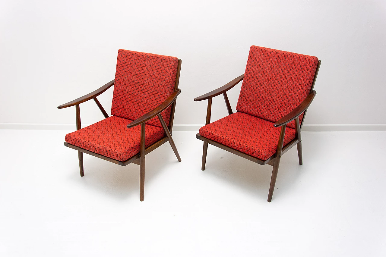 Pair of armchairs by Jaroslav Smidek for TON, 1970s 9