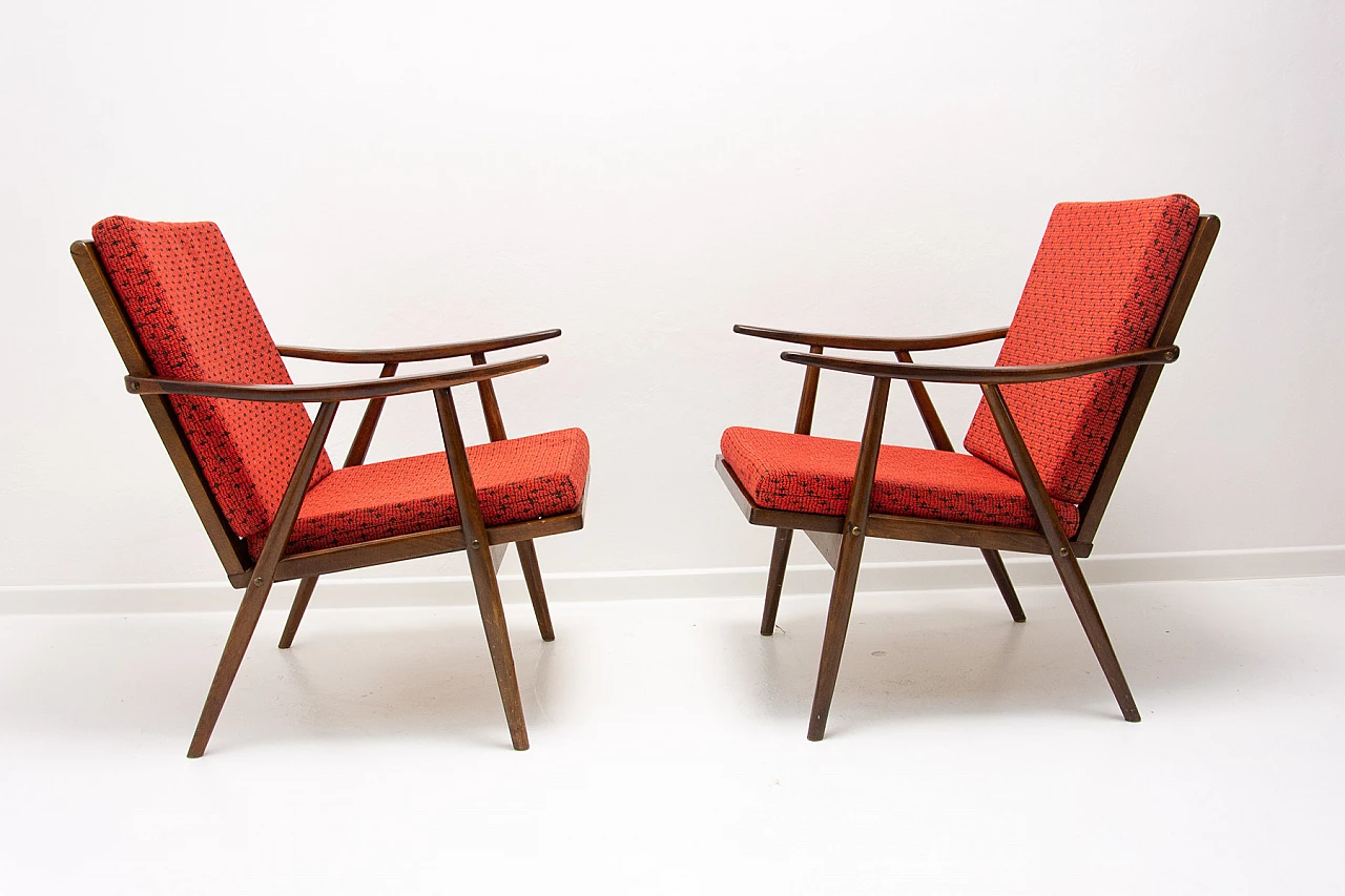 Pair of armchairs by Jaroslav Smidek for TON, 1970s 10