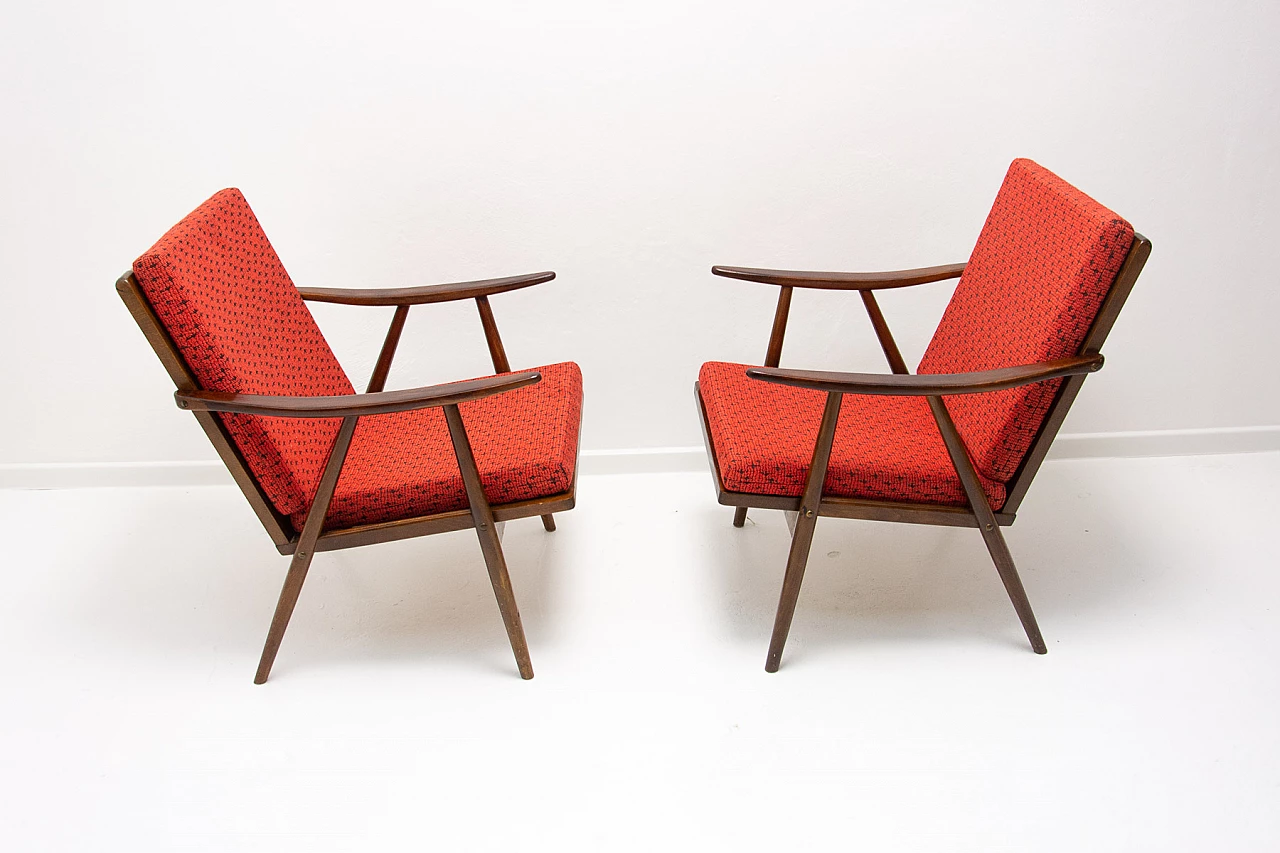 Pair of armchairs by Jaroslav Smidek for TON, 1970s 11