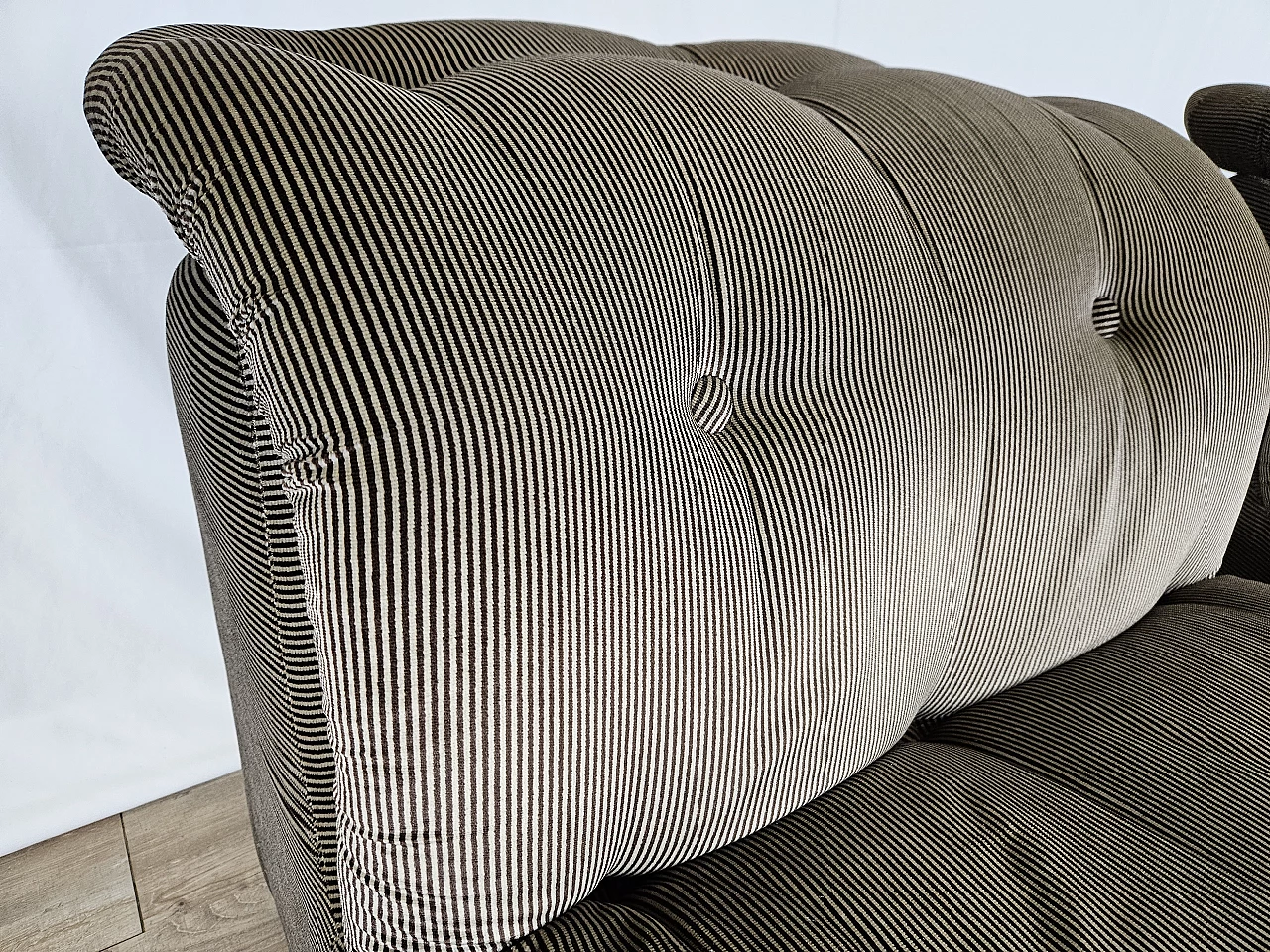 Striped five-seat modular sofa, 1970s 9