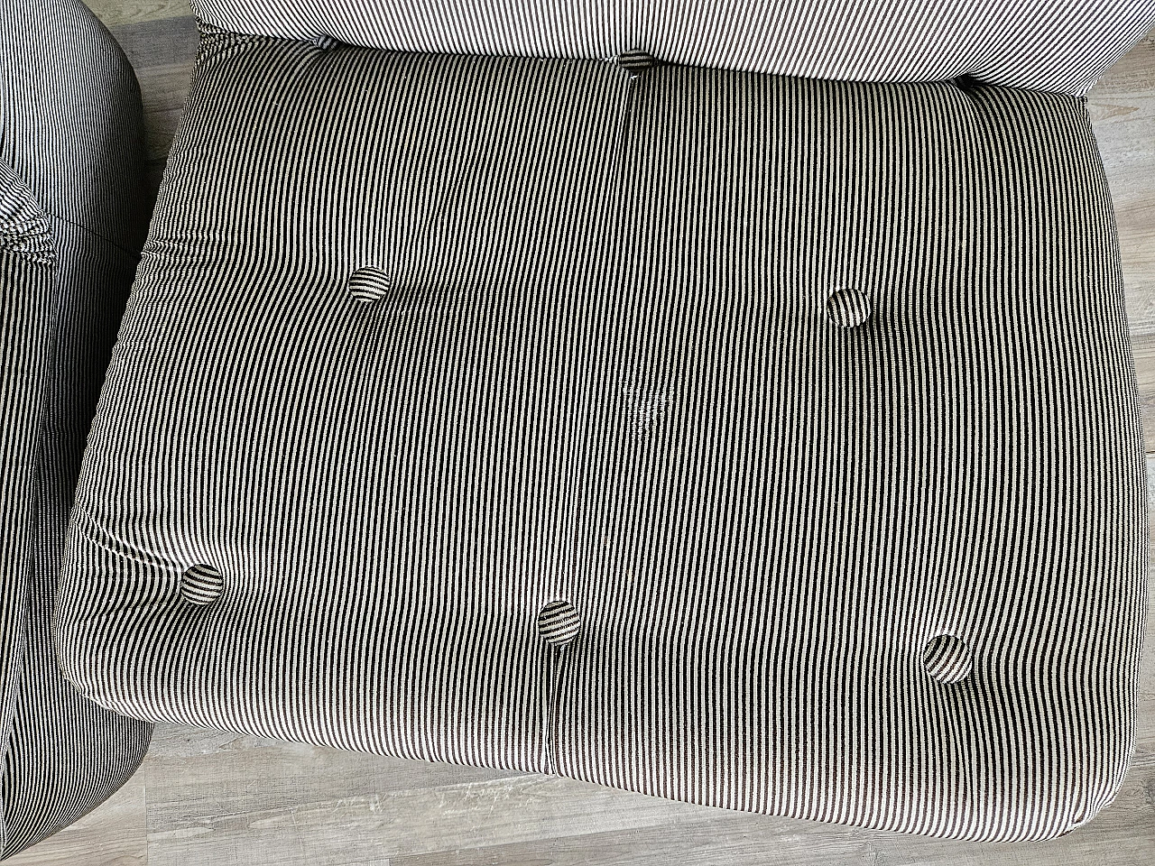 Striped five-seat modular sofa, 1970s 16