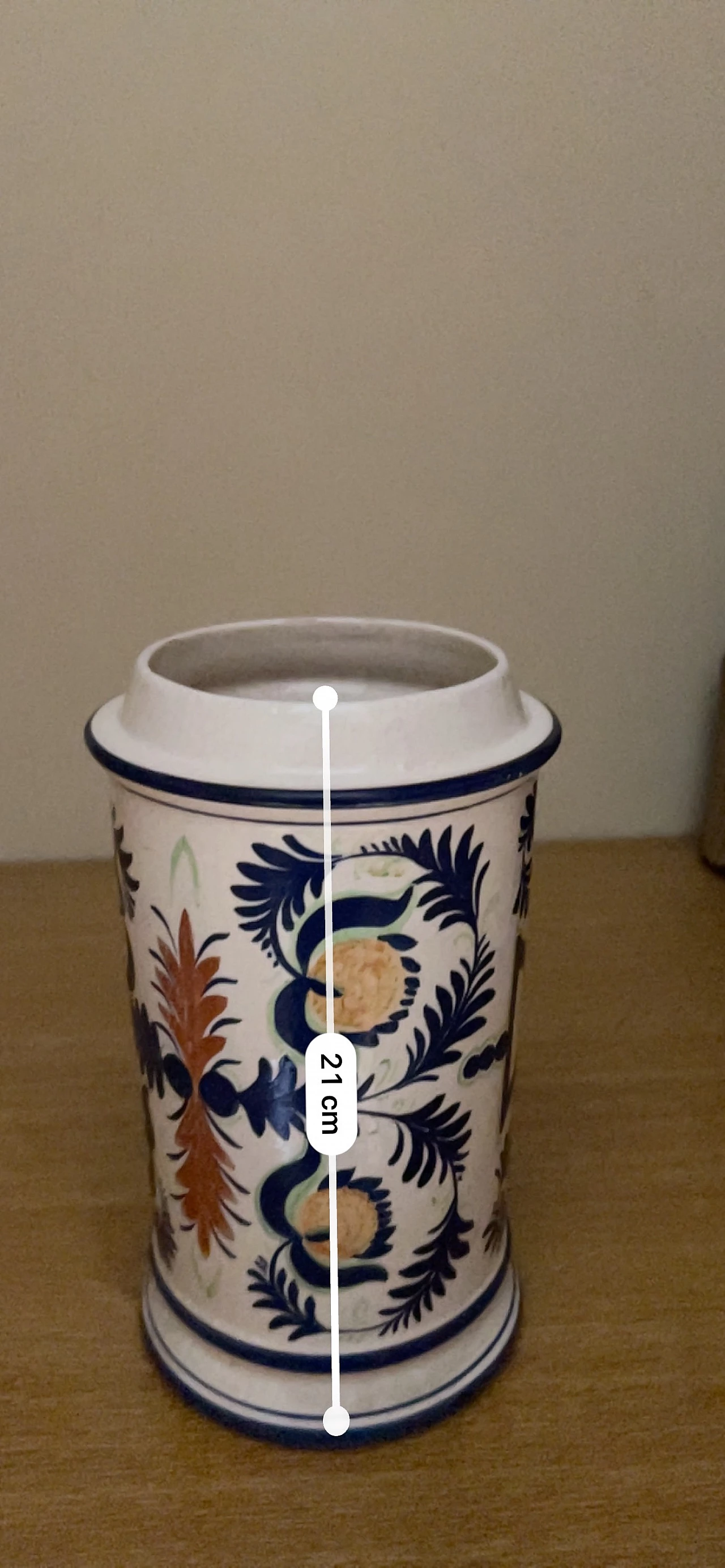 Coppia di vasi da farmacia in ceramica dipinta, anni '50 7