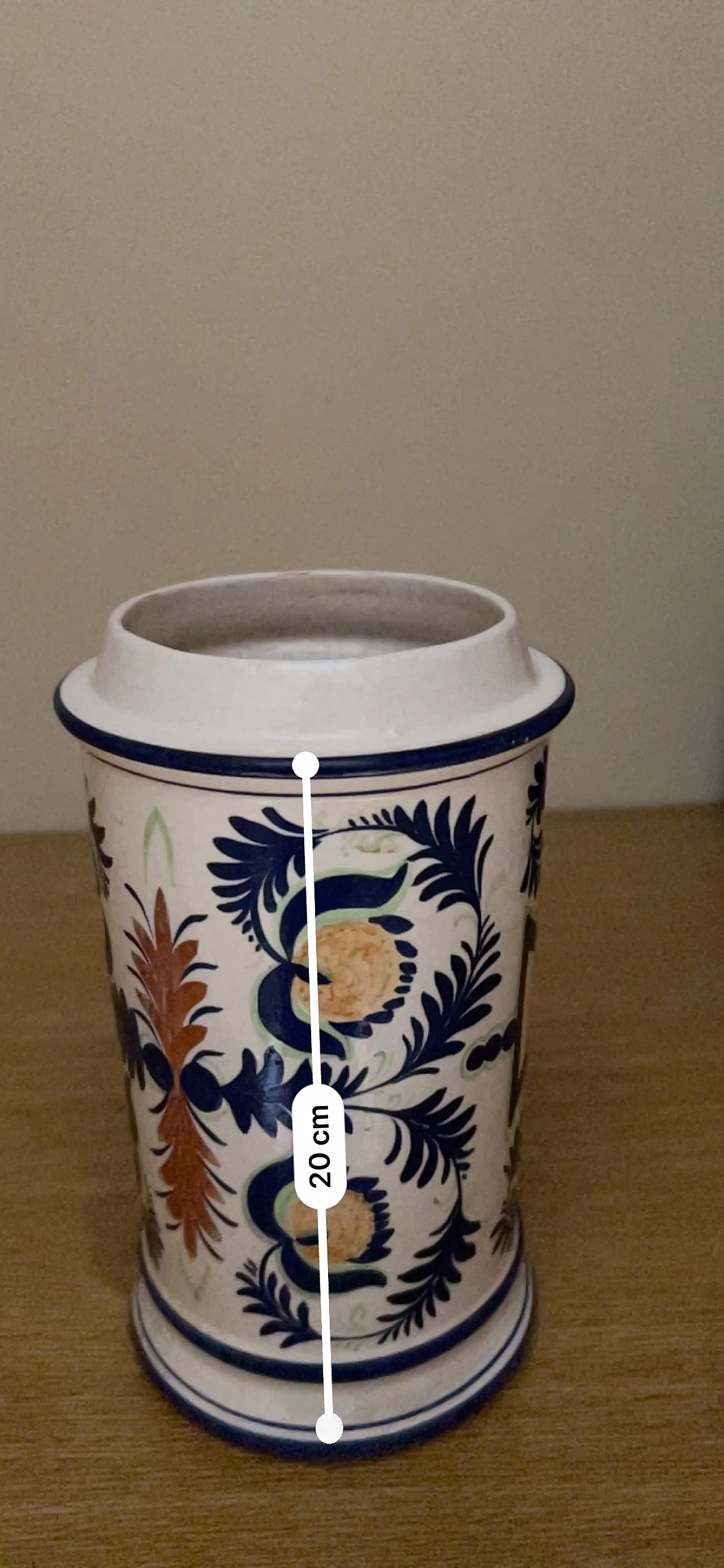 Coppia di vasi da farmacia in ceramica dipinta, anni '50 8