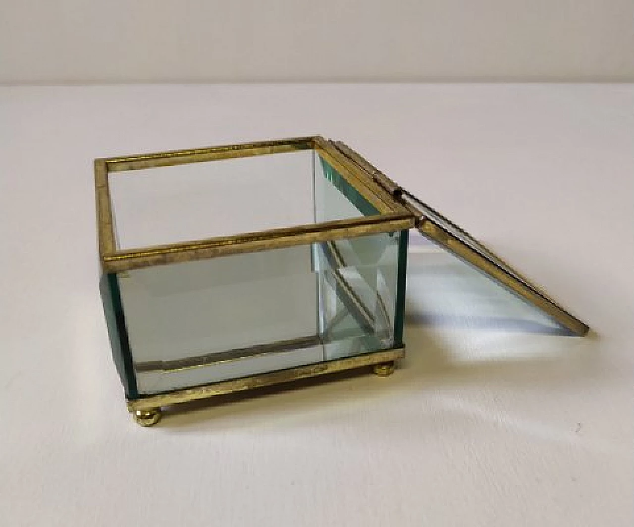 Glass box with floral motif attributed to Pietro Chiesa for Fontana Arte, 1950s 6