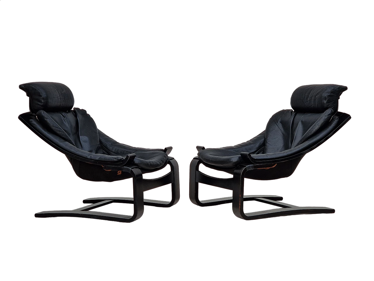 Coppia di poltrone Kroken di Ake Fribyter per Nelo, anni '70 22