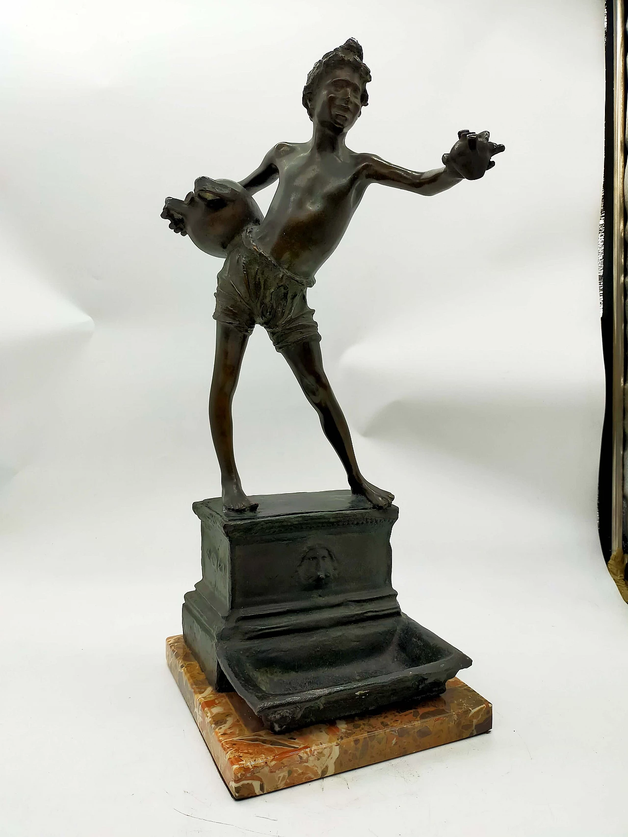 Vincenzo Gemito, The Waterman, bronze sculpture, late 19th century 1