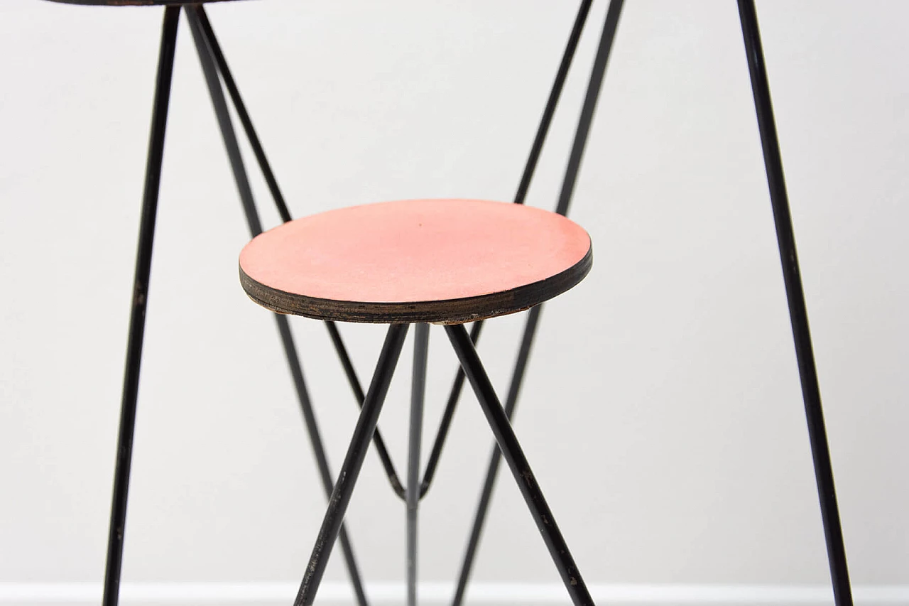 Plant stand made of metal and coloured plastic, 1960s 14