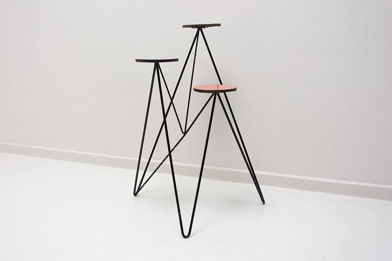 Plant stand made of metal and coloured plastic, 1960s 19
