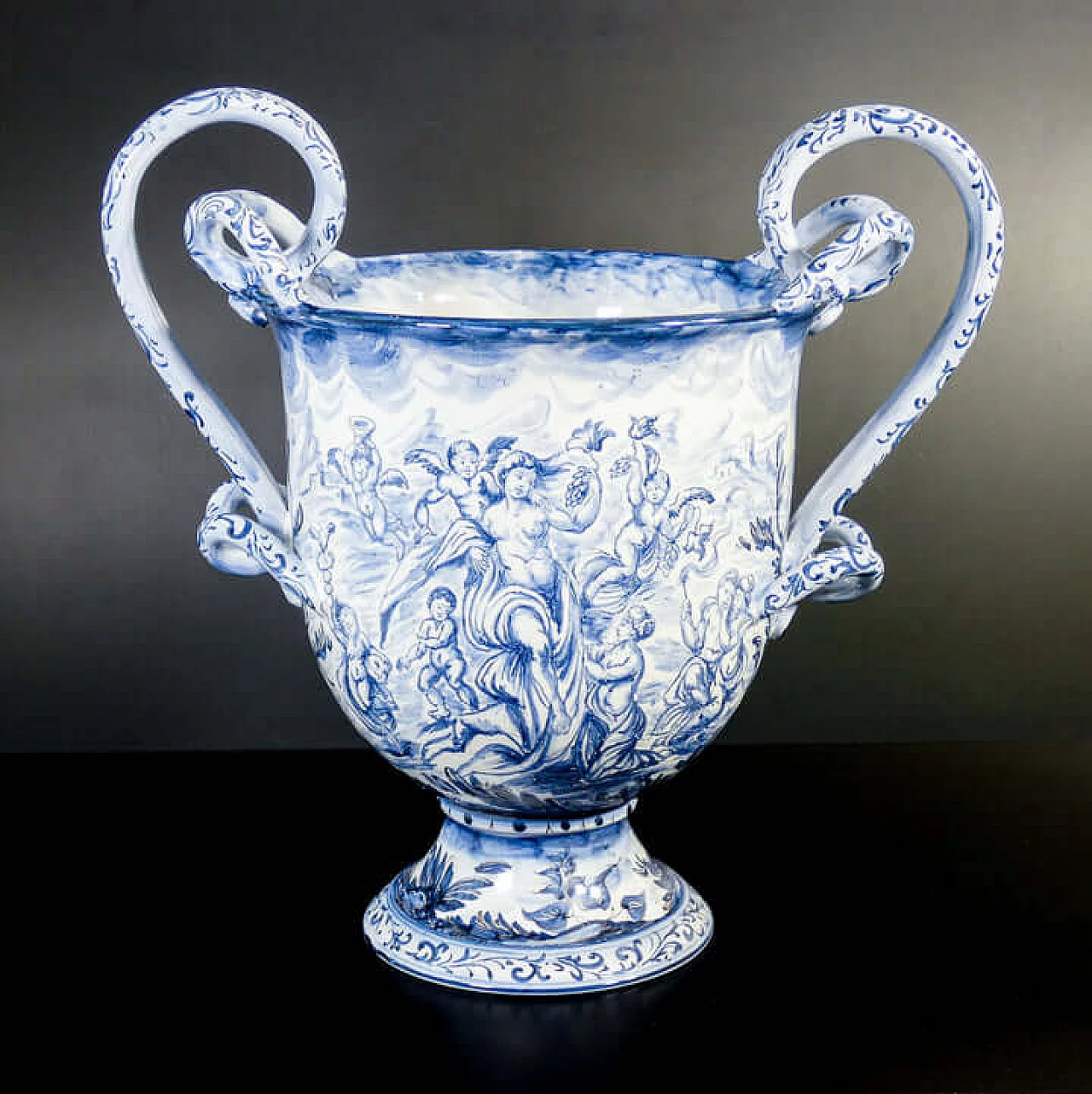 Vaso in maiolica dipinta di Mazzotti Albisola, inizio '900 1
