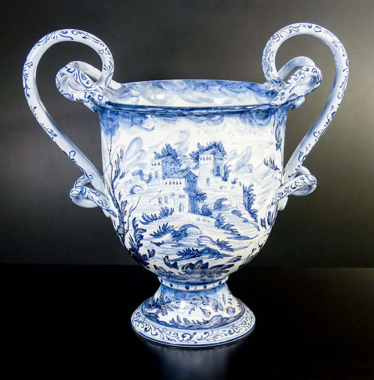 Vaso in maiolica dipinta di Mazzotti Albisola, inizio '900 4