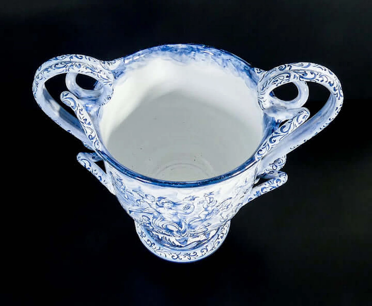 Painted majolica vase by Mazzotti Albisola, early 20th century 10