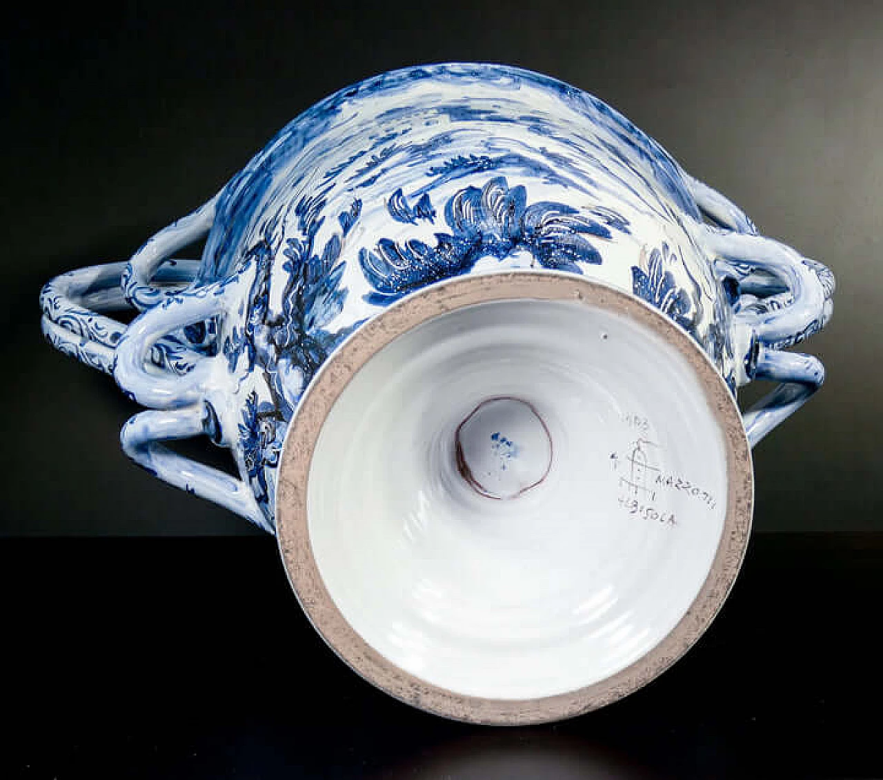 Vaso in maiolica dipinta di Mazzotti Albisola, inizio '900 11