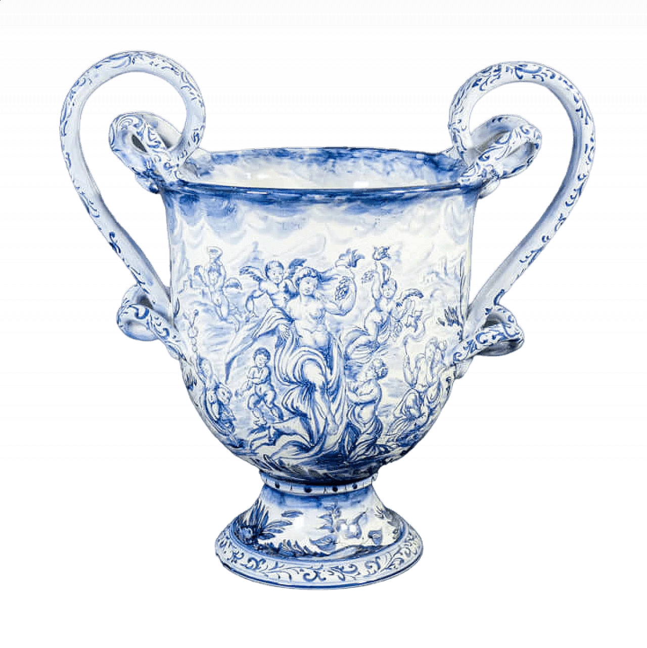 Vaso in maiolica dipinta di Mazzotti Albisola, inizio '900 13