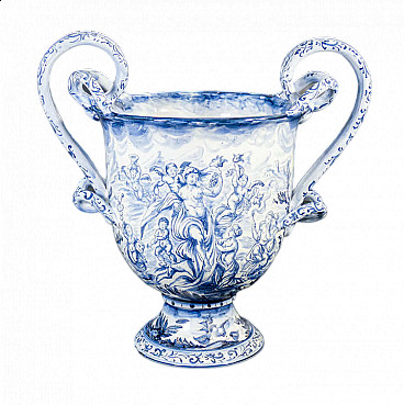 Vaso in maiolica dipinta di Mazzotti Albisola, inizio '900