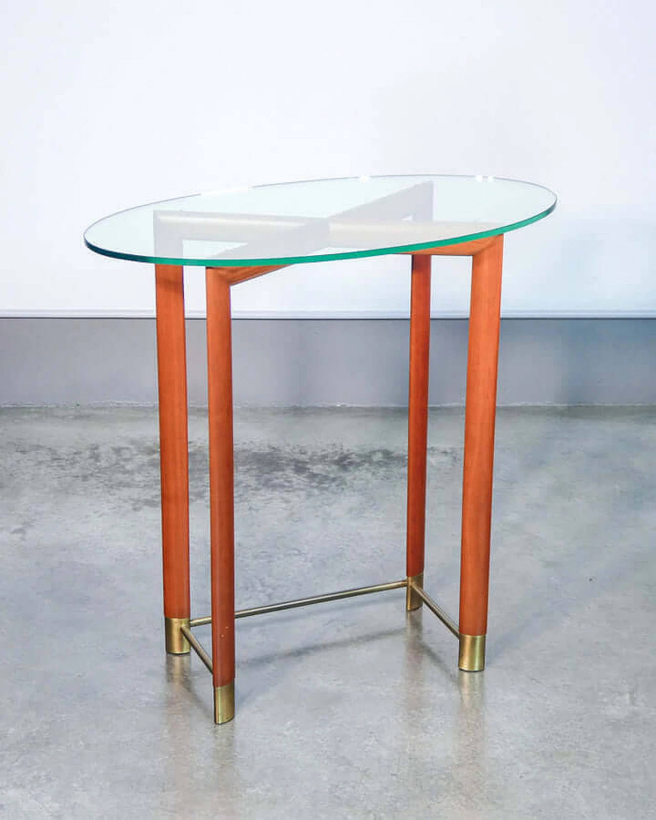 Oval coffee table by Daniela Puppa for Fontana Arte, 1980s 1