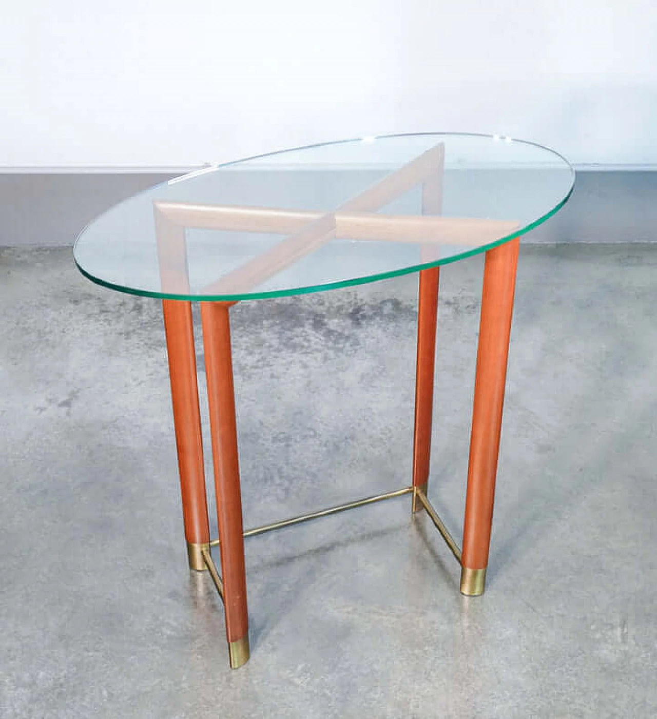 Oval coffee table by Daniela Puppa for Fontana Arte, 1980s 2