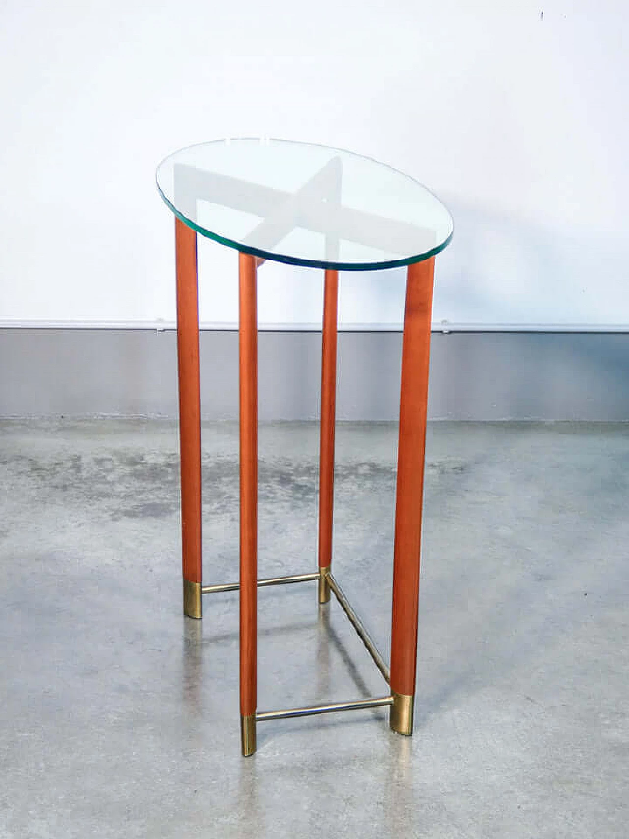 Oval coffee table by Daniela Puppa for Fontana Arte, 1980s 4