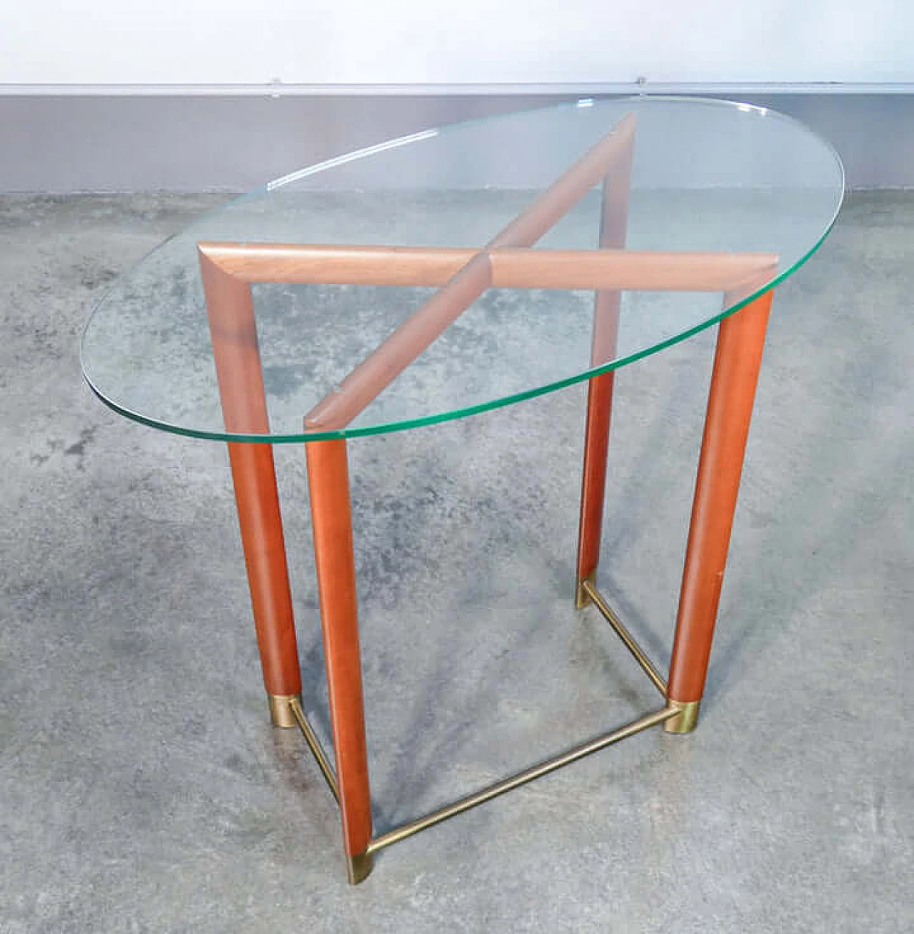Oval coffee table by Daniela Puppa for Fontana Arte, 1980s 6