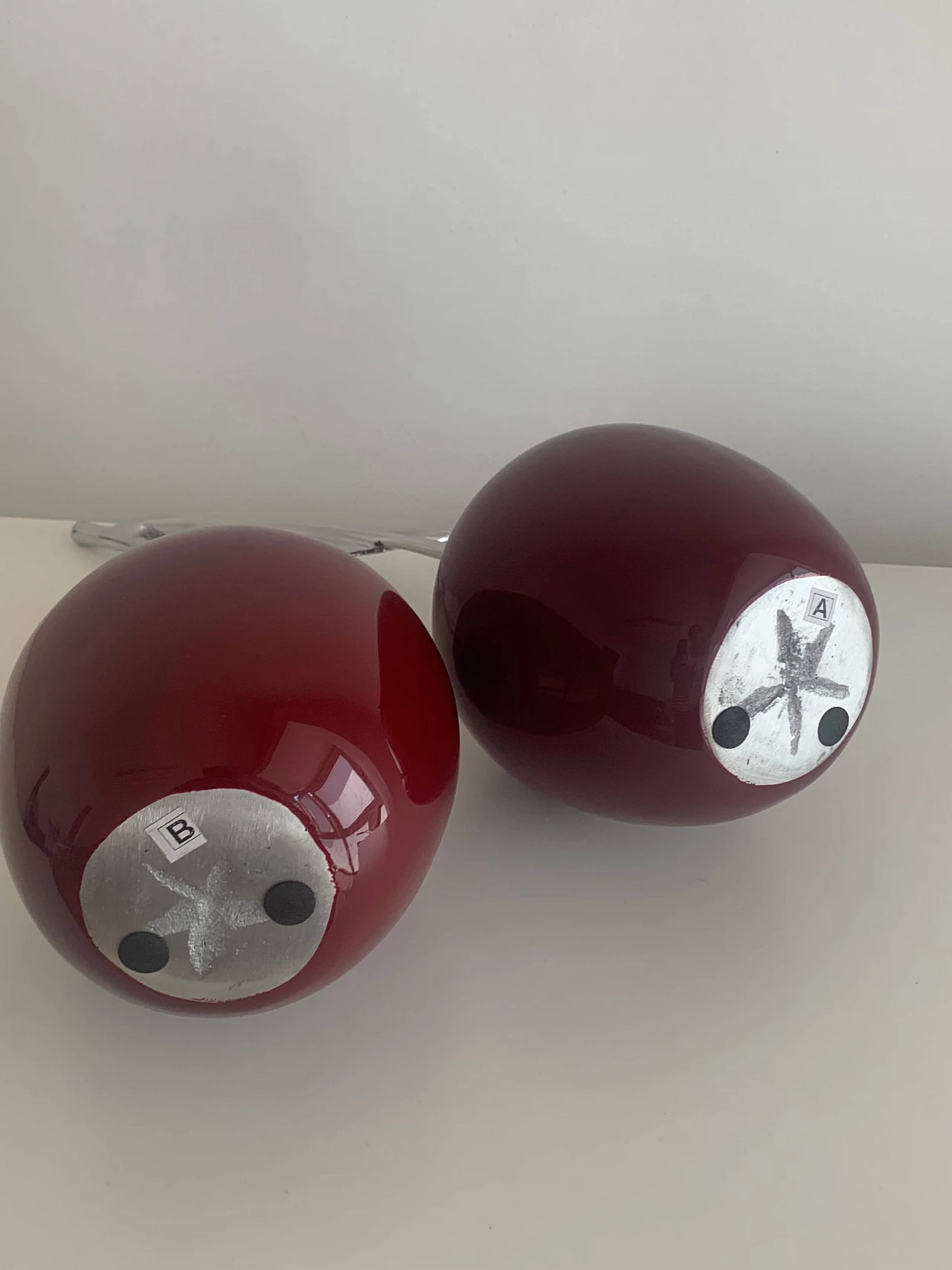 Cherry sculpture in resin and silver-plated metal, 2000s 5
