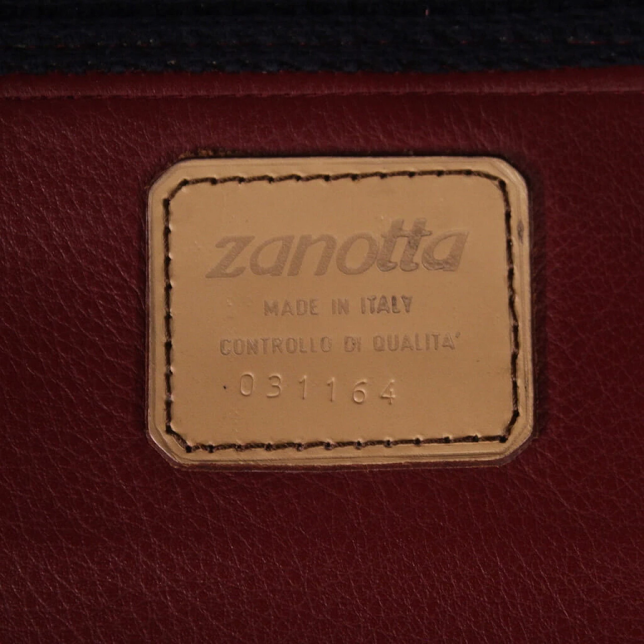 Leather armchair with pouf by Zanotta, 1980s 6
