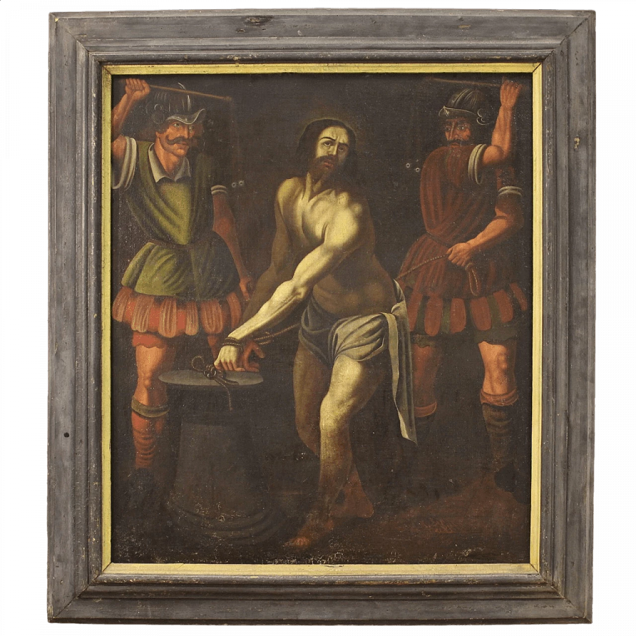 Dipinto di Flagellazione di Gesù, olio su tela, '600 16