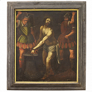 Dipinto di Flagellazione di Gesù, olio su tela, '600