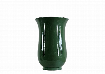 Green ceramic vase by Gio Ponti for Richard Ginori, 1930s